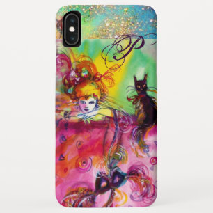 MASQUERADE NACHT / LADY MET ZWARTE CAT-MONOGRAM iPhone XS MAX HOESJE