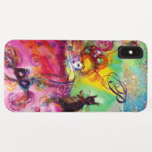 MASQUERADE NACHT / LADY MET ZWARTE CAT-MONOGRAM Case-Mate iPhone CASE (Achterkant (horizontaal))