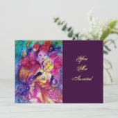 MASQUERADE NACHT PARTIJ KAART (Staand voorkant)