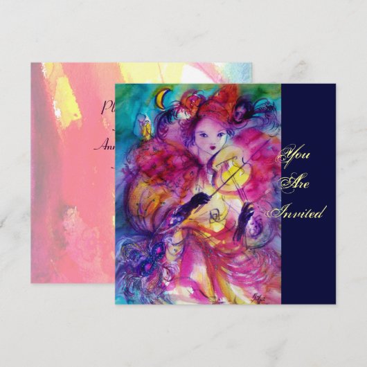 MASQUERADE NACHT PARTIJ KAART (Voorkant / Achterkant)