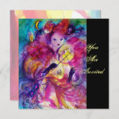 MASQUERADE NACHT PARTIJ KAART (Voorkant / Achterkant)