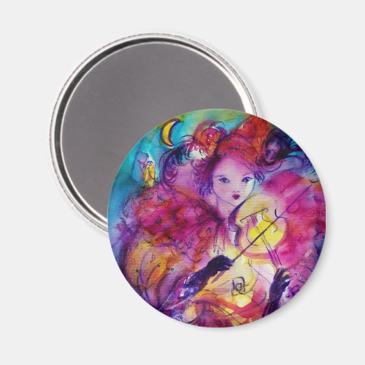 MASQUERADE NACHT / Venetiaans carnaval Magneet (Voorkant / Achterkant)