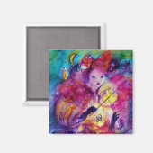 MASQUERADE NACHT / Venetiaans carnaval Magneet (Voorkant / Achterkant)