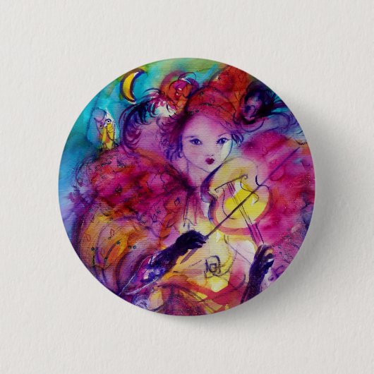 MASQUERADE NACHT / Venetiaans carnaval Ronde Button 5,7 Cm (Voorkant)