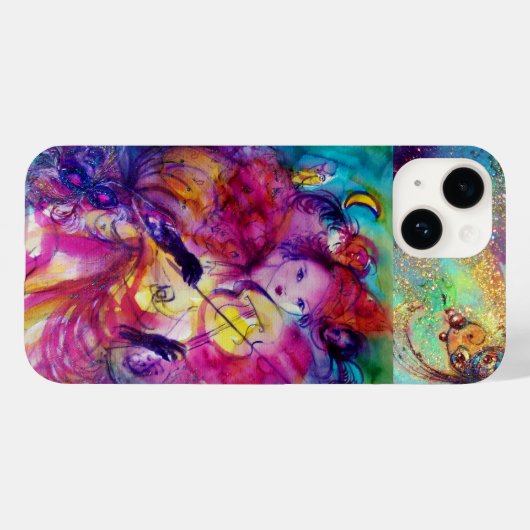 MASQUERADE NACHT VIOLINIST Venetiaanse carnavalmas Case-Mate iPhone Case (Achterkant (horizontaal))
