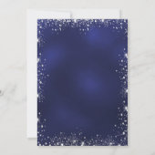 Masquerade navy blue Silver Quinceanera Kaart (Achterkant)