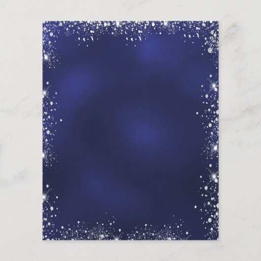 Masquerade navy blue Silver-uitnodiging voor de be Flyer (Achterkant)