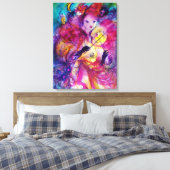 MASQUERADE NGHT Carnaval Musicus Black White Canvas Afdruk (Insitu (Slaapkamer))