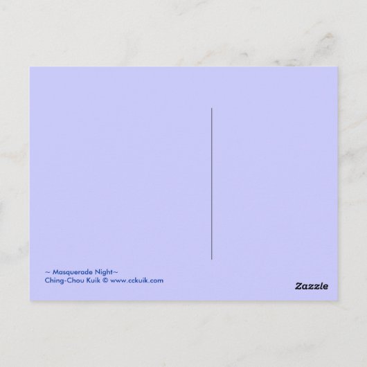 Masquerade night - Briefkaart (Achterkant)