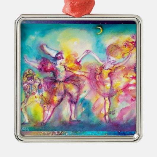MASQUERADE NIGHT Hart Metalen Ornament (Voorkant)