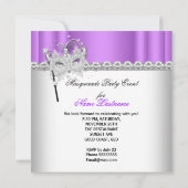 Masquerade Paars Diamond Mask Birthday Party 2 Kaart (Achterkant)