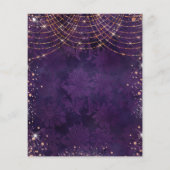 Masquerade paars gold Sweet 16 budget uitnodiging Flyer (Achterkant)