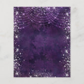 Masquerade paars Quinceanera-begrotingsuitnodiging Flyer (Achterkant)