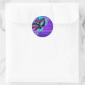 Masquerade Paars & Turquoise Quinceanera Sticker (Tas)