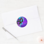 Masquerade Paars & Turquoise Quinceanera Sticker (Envelop)