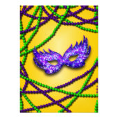 Masquerade Paarse Masker Foto Afdruk (Voorkant)