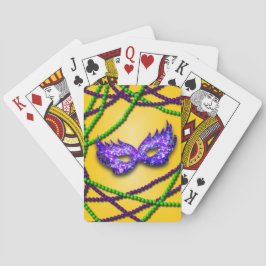 Masquerade Paarse Masker Pokerkaarten