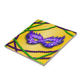 Masquerade Paarse Masker Tegeltje (Zijkant)