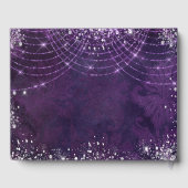 Masquerade paarse zilverglitter gastenboek (Achterkant)