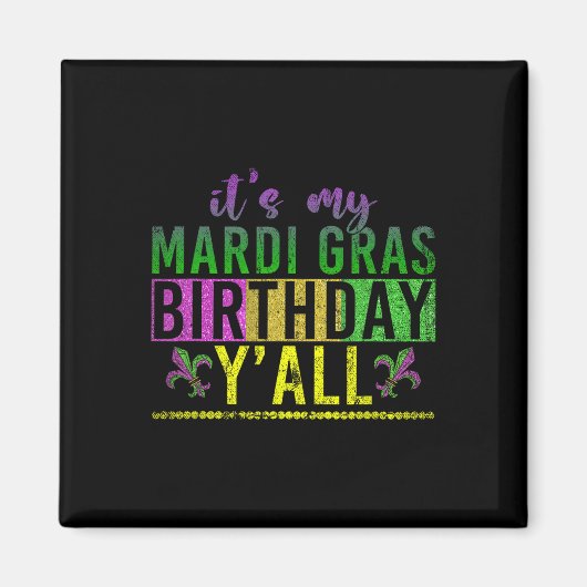 Masquerade Parade Birthday Celebration Party Mardi Magneet (Voorkant)