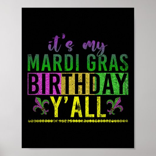 Masquerade Parade Birthday Celebration Party Mardi Poster (Voorkant)