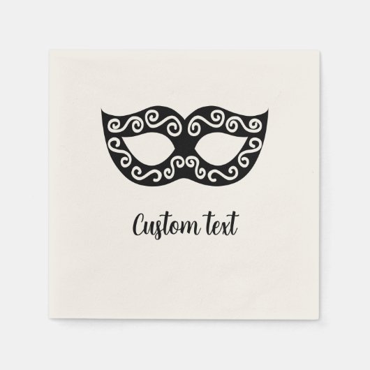 Masquerade partij masker aangepaste papieren serve servet (Voorkant)