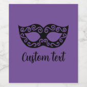 Masquerade partij masker aangepaste wijnfles etike wijn etiket (Enkel label)