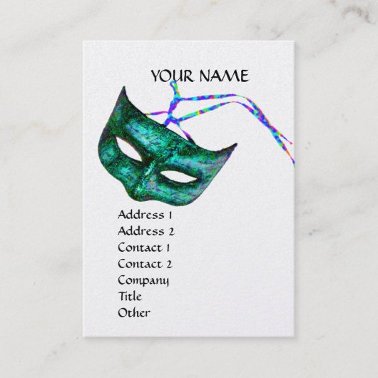 MASQUERADE PARTIJ PARTIJ parels Visitekaartje (Voorkant)