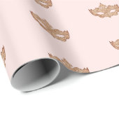 Masquerade partij roos gouden masker cadeaupapier (Rol Hoek)