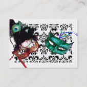 MASQUERADE PARTIJ zwart-wit, dampplatina Visitekaartje (Achterkant)