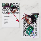 MASQUERADE PARTIJ zwart-wit, dampplatina Visitekaartje (Voorkant / Achterkant)