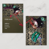 MASQUERADE PARTIJ zwart-wit, demker Visitekaartje (Voorkant / Achterkant)