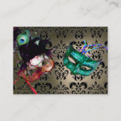 MASQUERADE PARTIJ zwart-wit, demker Visitekaartje (Achterkant)