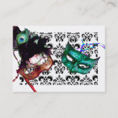 MASQUERADE PARTIJ zwart-wit, demker Visitekaartje (Achterkant)