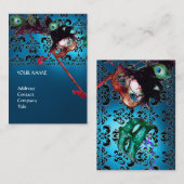 MASQUERADE PARTIJ zwart-wit, demker Visitekaartje (Voorkant / Achterkant)