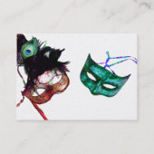 MASQUERADE PARTIJgoud Visitekaartje (Achterkant)