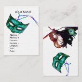 MASQUERADE PARTIJlinnen Visitekaartje (Voorkant / Achterkant)