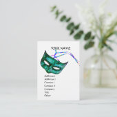 MASQUERADE PARTIJlinnen Visitekaartje (Staand voorkant)