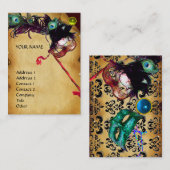 MASQUERADE PARTITY parchment damask gem platinum Visitekaartje (Voorkant / Achterkant)
