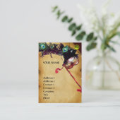 MASQUERADE PARTITY parchment damask gem platinum Visitekaartje (Staand voorkant)