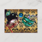 MASQUERADE PARTITY parchment damask gem platinum Visitekaartje (Achterkant)