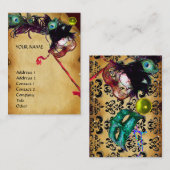MASQUERADE PARTITY parchment damask gem Visitekaartje (Voorkant / Achterkant)