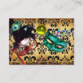 MASQUERADE PARTITY parchment damask gem Visitekaartje (Achterkant)