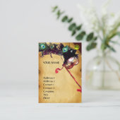 MASQUERADE PARTITY parchment damask gem Visitekaartje (Staand voorkant)