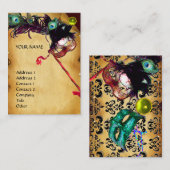 MASQUERADE PARTITY parchment damask gem Visitekaartje (Voorkant / Achterkant)