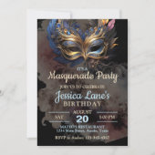 Masquerade Party Birthday Kaart (Voorkant)