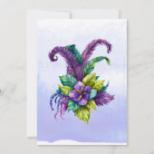 Masquerade Party Birthday Uitnodiging (Achterkant)