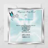 Masquerade Party Blauwgroen Silver Black Masker Kaart (Achterkant)