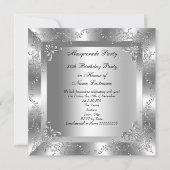 Masquerade Party Fabulous 50 Birthday Silver 2 Kaart (Achterkant)