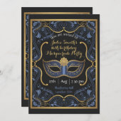 Masquerade Party gemaskerde bal verjaardag luxe Kaart (Voorkant / Achterkant)